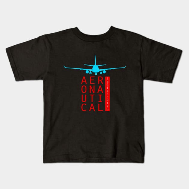 aeronautical engineering, aerospace engineer Kids T-Shirt by PrisDesign99